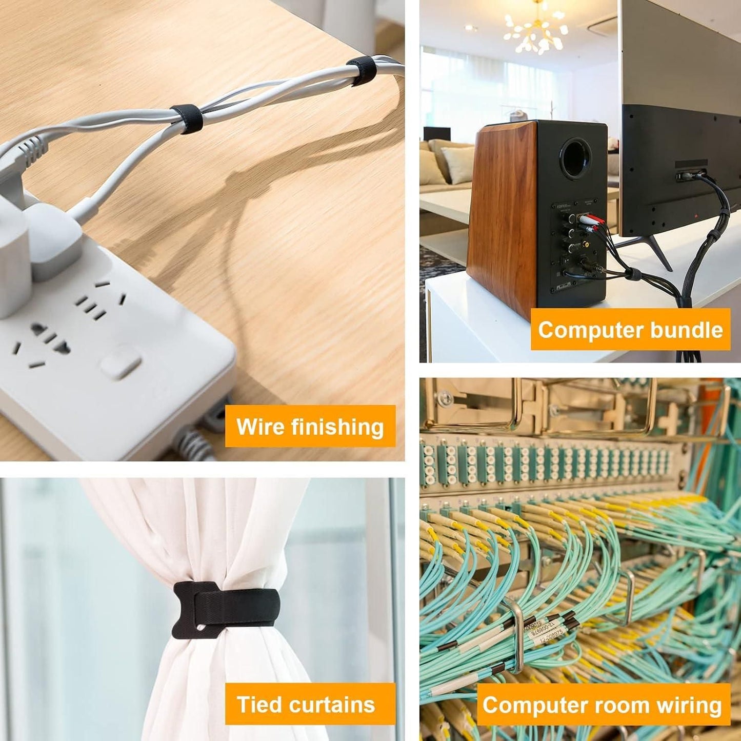 60 Pcs Velcro Cable Ties
